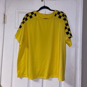 Yellow checkered t-shirt